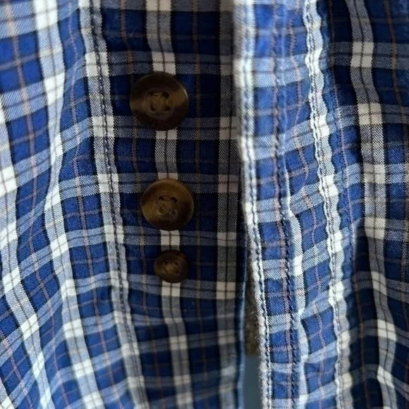 Carhartt Relax Fit Blue Tartan Plaid Button Down Shirt - Picture 7 of 7